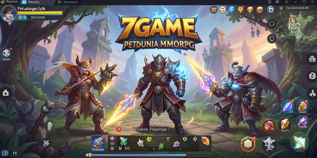 Tampilan gameplay 7GAME yang mendebarkan di dunia MMORPG.