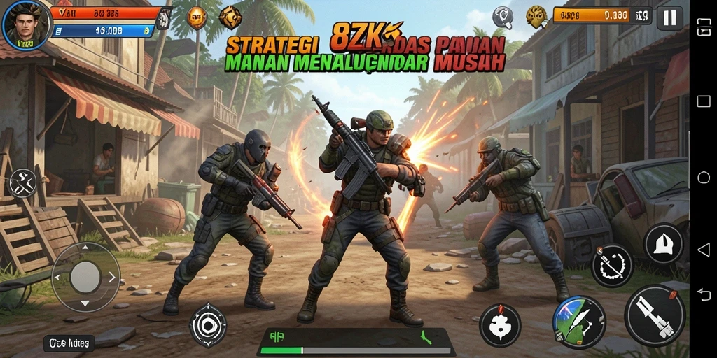 Tampilan menarik gameplay strategi yang mendebarkan.