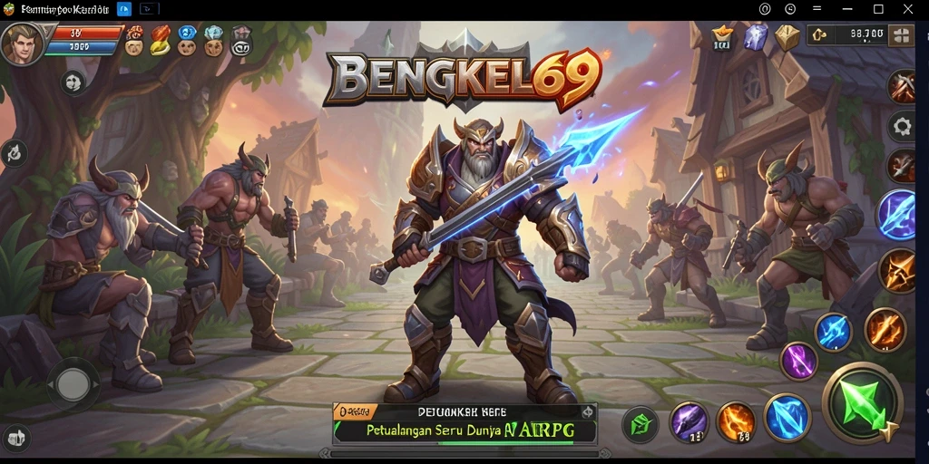 Tampak seru gameplay BENGKEL69 dengan aksi ARPG yang menantang.