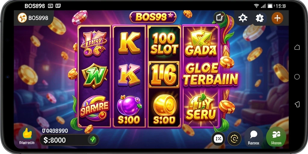 Tampilan layar gameplay Slot yang mengasyikkan di BOS898.