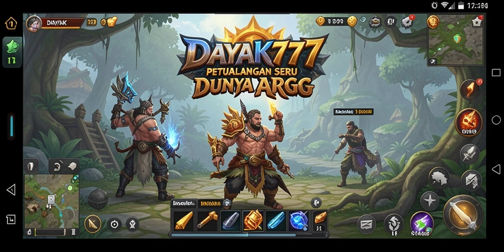 Tampilan gameplay menarik dari game ARPG DAYAK777 yang penuh aksi.