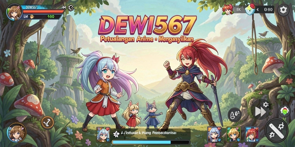 Tampilan gameplay seru DEWI567 dengan karakter Anime yang menarik.