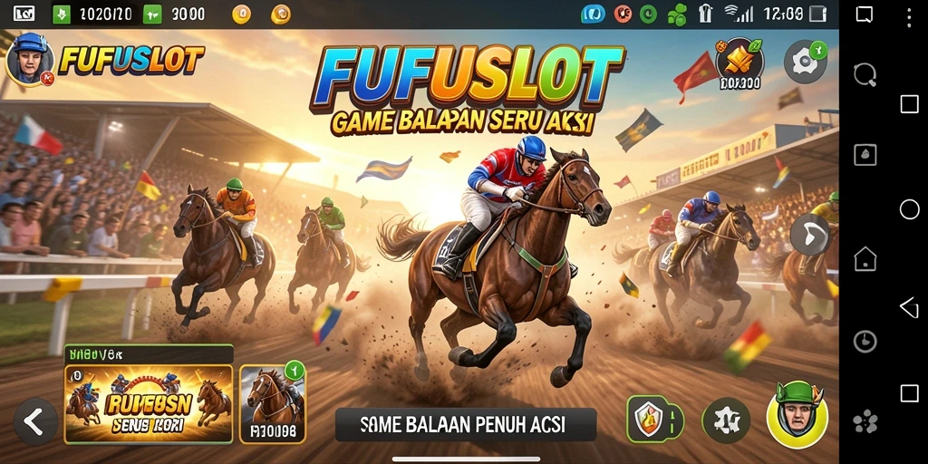 Gameplay Racing FUFUSLOT yang mendebarkan dan penuh aksi.