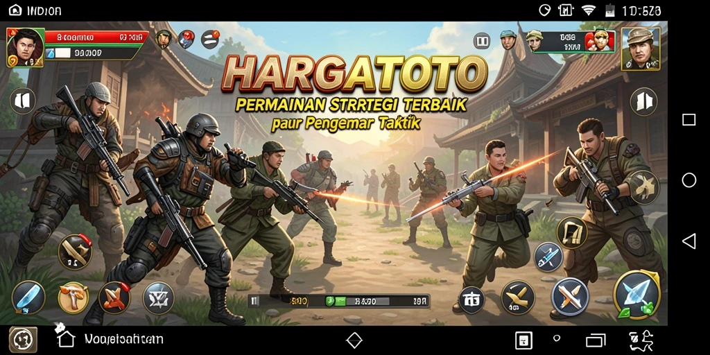Tampilan gameplay HARGATOTO yang intens dan strategis.