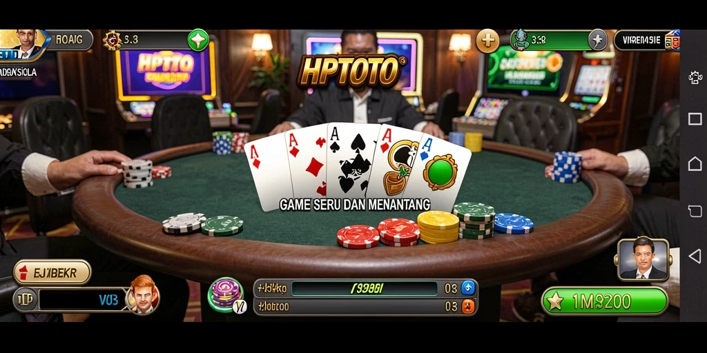 Gambaran menarik gameplay poker di HPTOTO dengan variasi permainan.