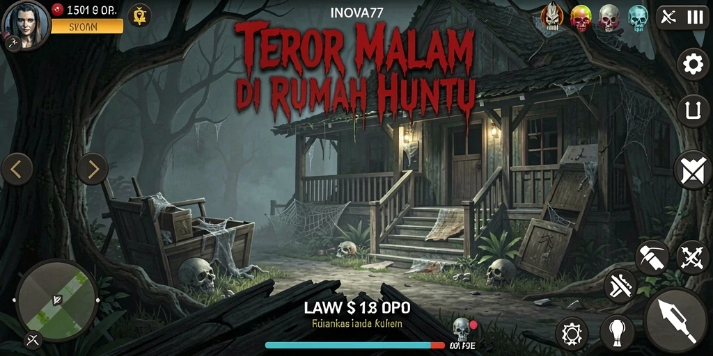Tangkapan layar gameplay INOVA77 dengan suasana mencekam.