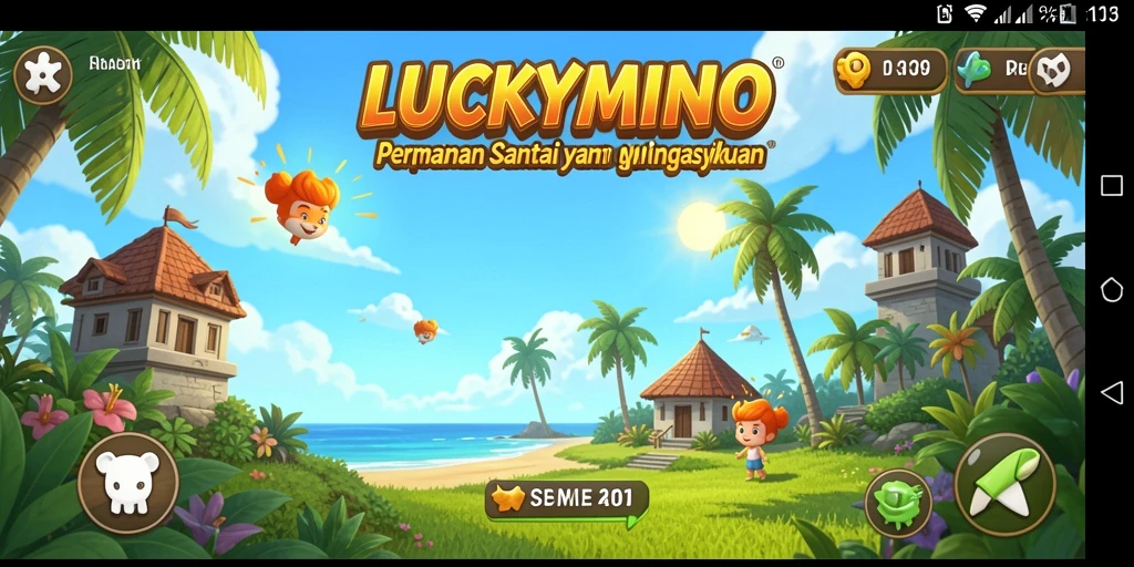 Tampilan gameplay <strong>LUCKYMINO</strong> yang menakjubkan dengan elemen idle yang menarik.
