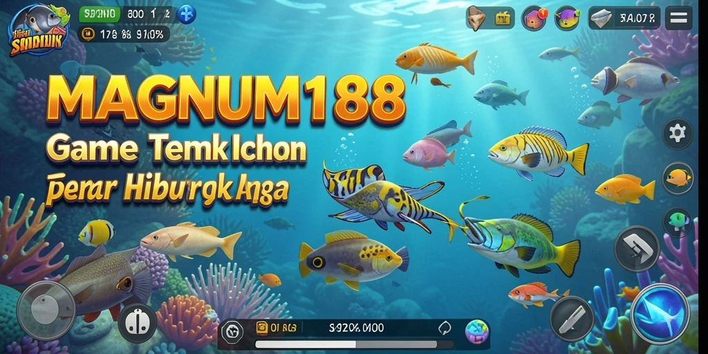 Tampilan gameplay seru dalam MAGNUM188 dengan aksi tembak ikan.