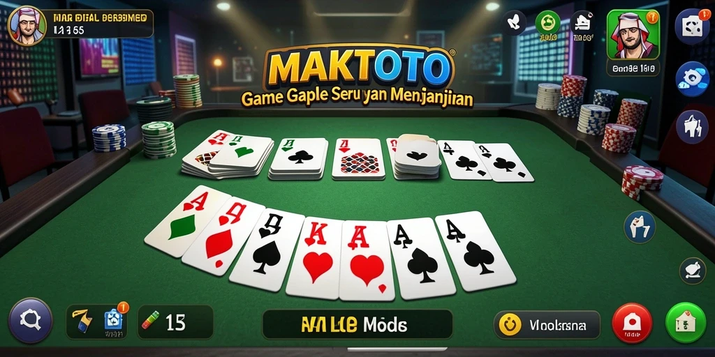Tampilan gameplay Gaple yang menarik dan interaktif.