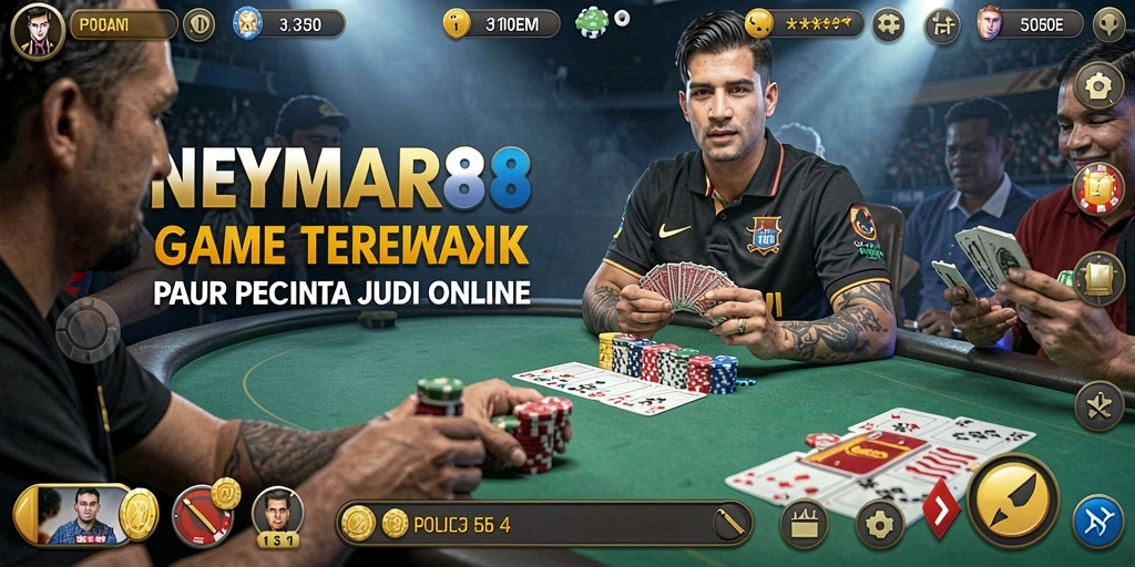 Tampilan gameplay seru di NEYMAR88 saat bermain Poker.