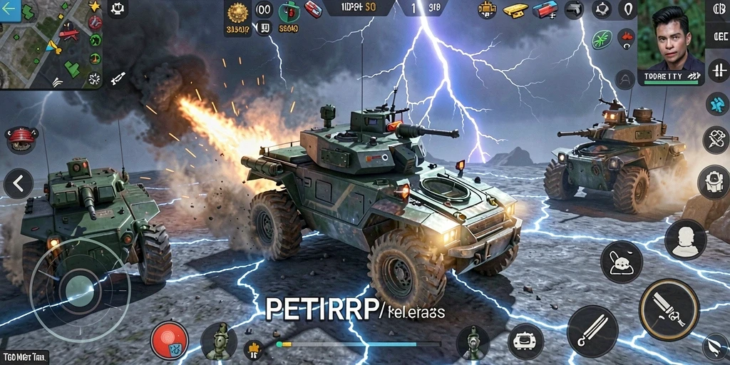 Gameplay seru dalam pertempuran TPS di PETIRRP.