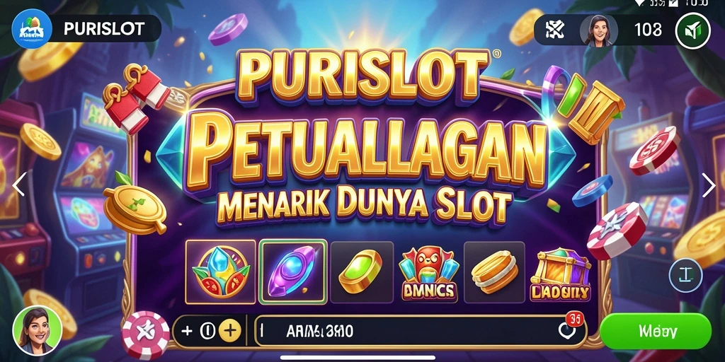 Tangkapan layar gameplay dari PURISLOT menampilkan aksi petualangan yang mendebarkan.