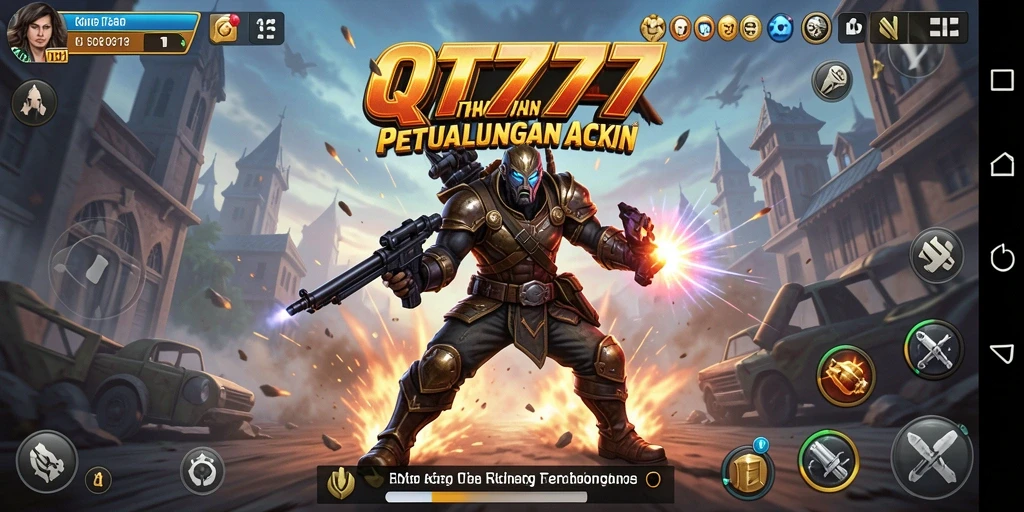 Tampilan gameplay QT777 yang mendebarkan dan penuh aksi.