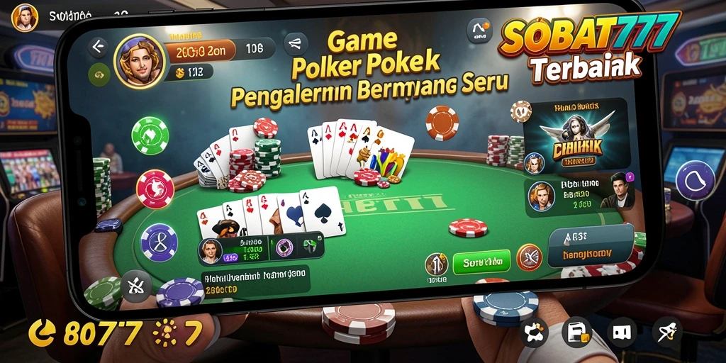 Tampilan gameplay poker yang seru dan mendebarkan.