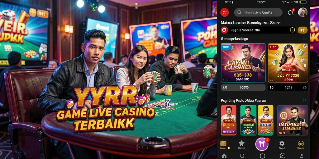 Tampilan gameplay Live Casino yang seru dan interaktif di YYRR.